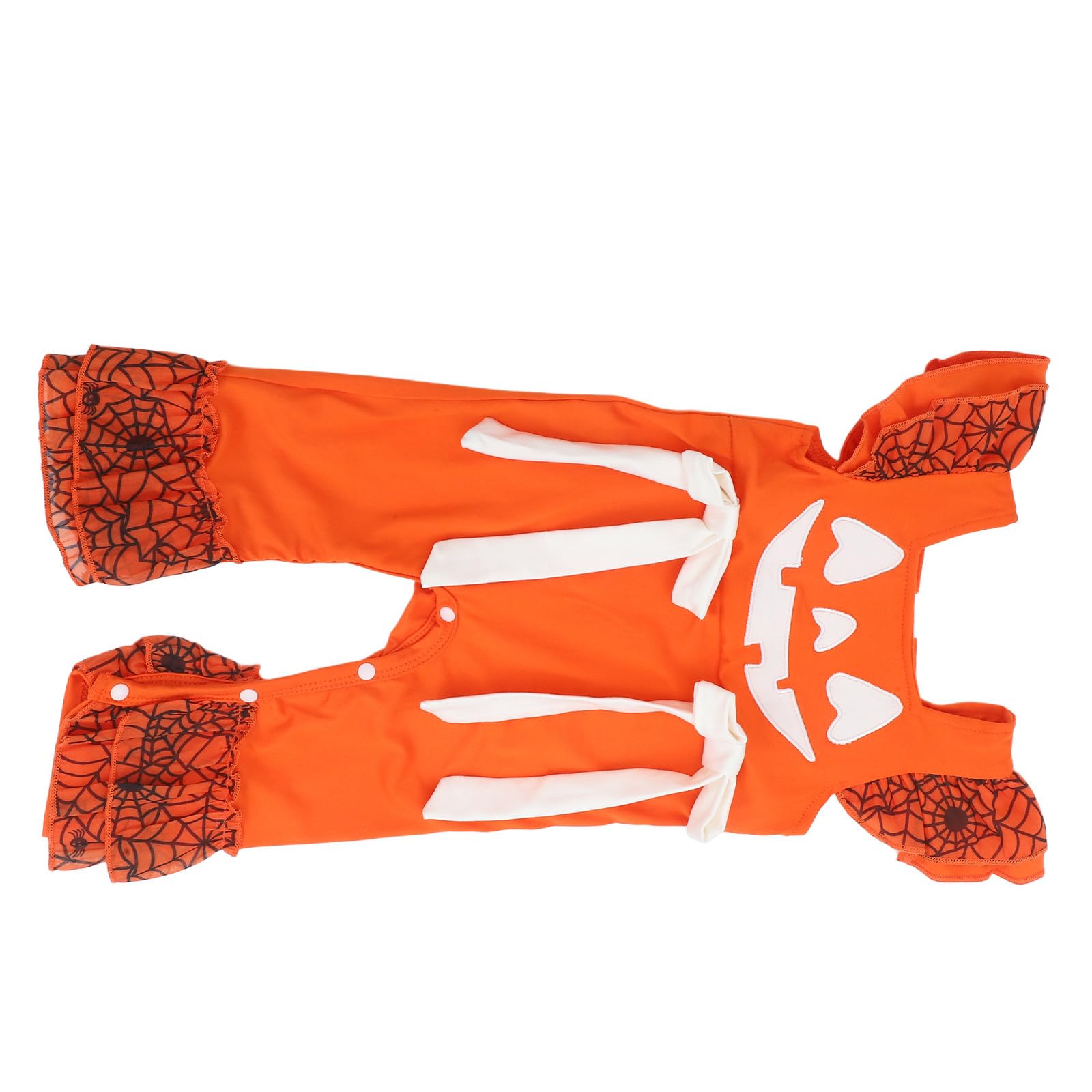 Healeved 3 Pezzi Tutina Halloween per Neonata Design a Zucca Arancione in Cotone Morbido e Traspirante, Costume a Tema Festa Comodo per Ragazzo Ragazza e Adatto a Raduni Festivi