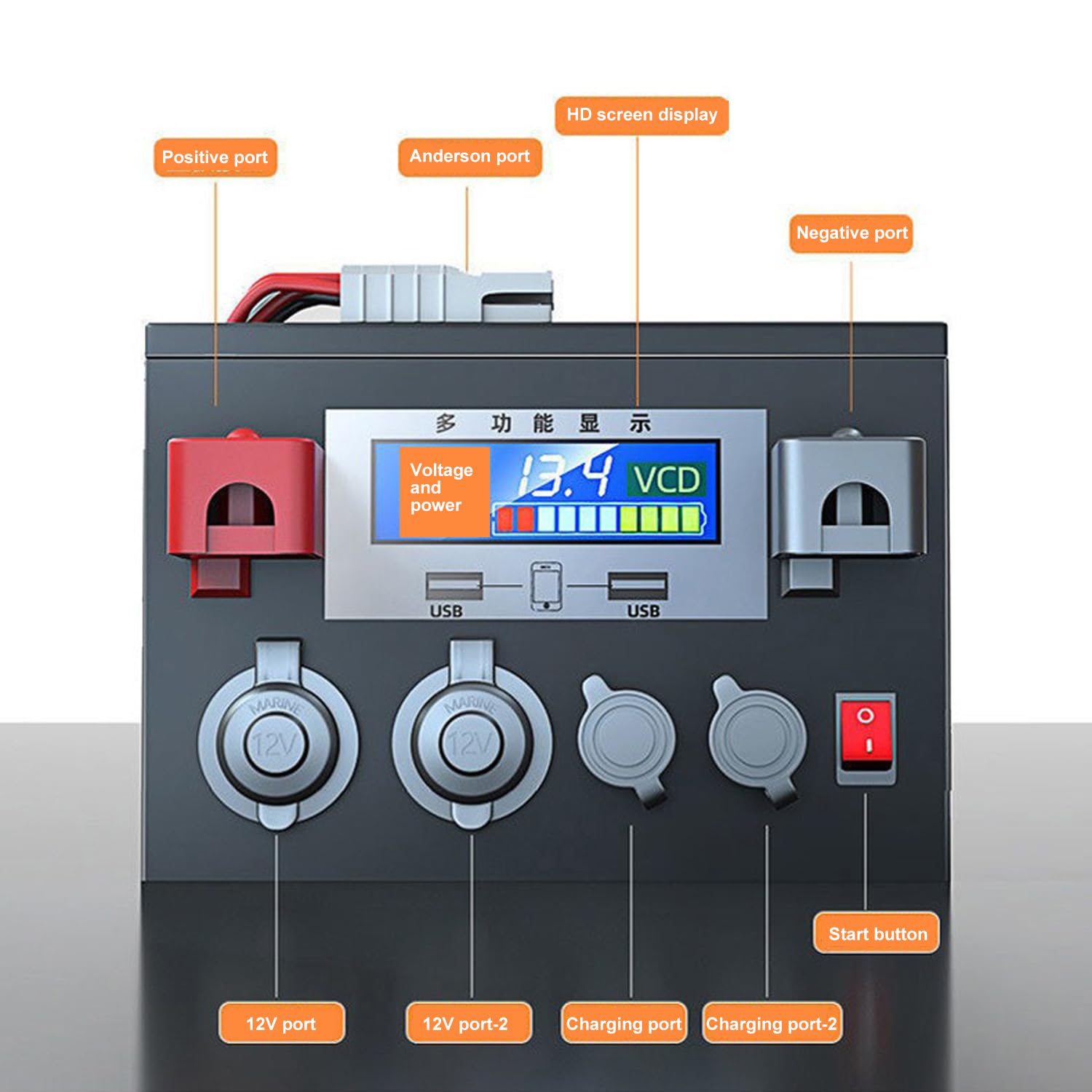 Bateria LiFePO4 Akumulator litowy 12V 200Ah 300Ah 400Ah 500Ah Bateria litowo-żelazowo-fosforanowa z ochroną BMS Bezobsługowy akumulator do samochodu kempingowego/kempingu,12v300ah