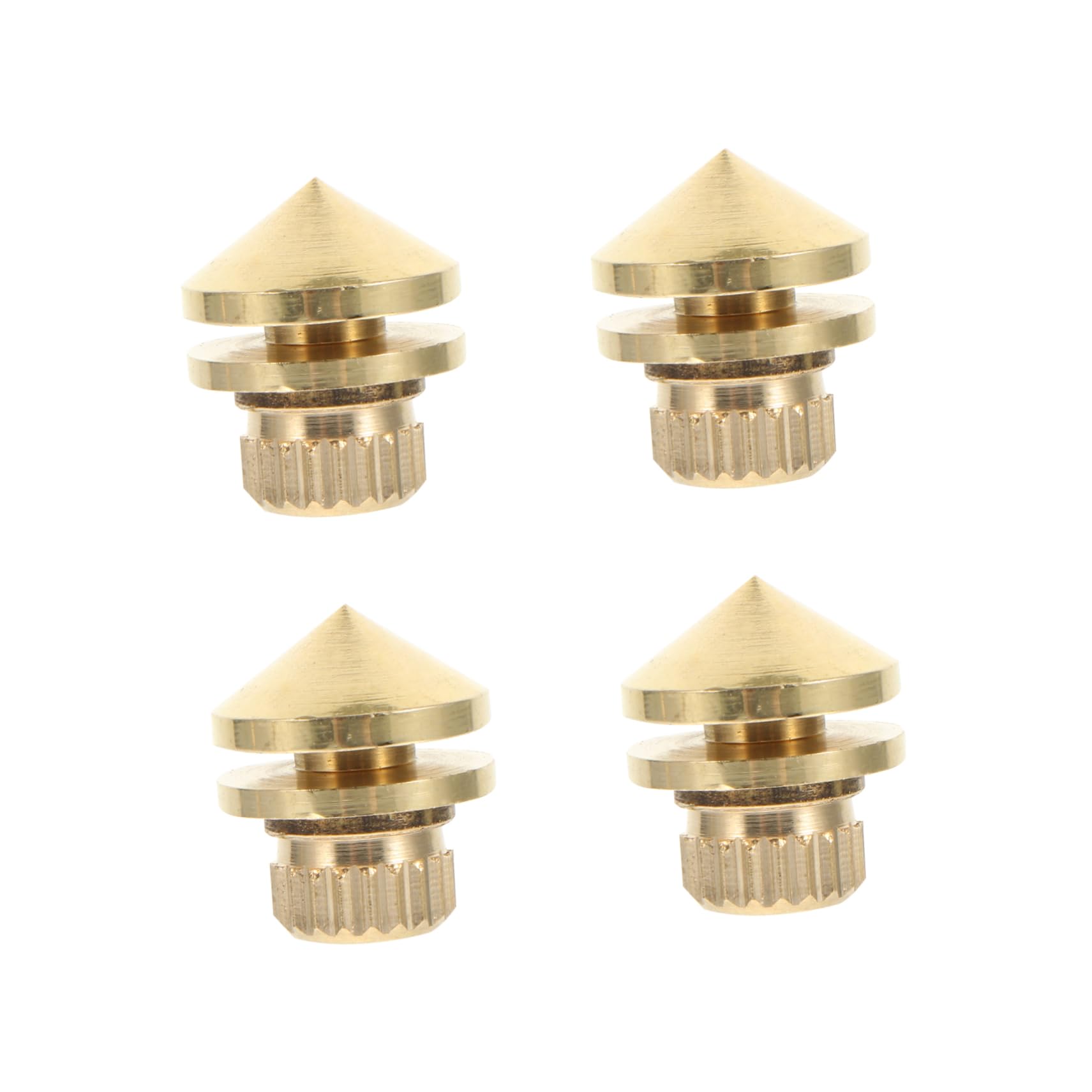 KONTONTY 4pcs Copper Speaker Spikes Shockproof Pads for Speaker Stands Isolation Feet for Amplifiers Turntables Compact Design for Enhanced Audio