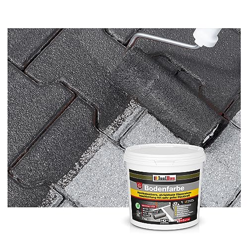 Isolbau Bodenfarbe - 7 kg - Boden- und Betonfarbe für Keller. Garage. Werkstatt - Wasserfeste Bodenbeschichtung für innen & außen - Anthrazit (RAL)