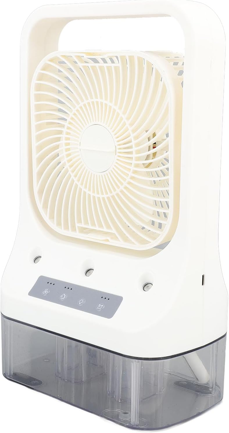Yinhing Portable Humidifying Fan Cooler Quiet 3 Speed Modes Auto Timing Cool Mist Evaporative Fan Mini Air Conditioner for Home Office ABS USB Powered 12 x 10 x 33 5 cm
