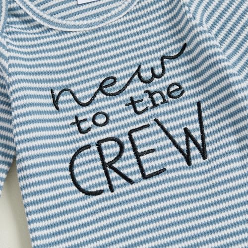 Image of Baby Girl Boy Sleeping Waffle Bag Letter Embroidery Long Sleeve Sleep Striped Sack with Hat 2 Piece Set for Fall