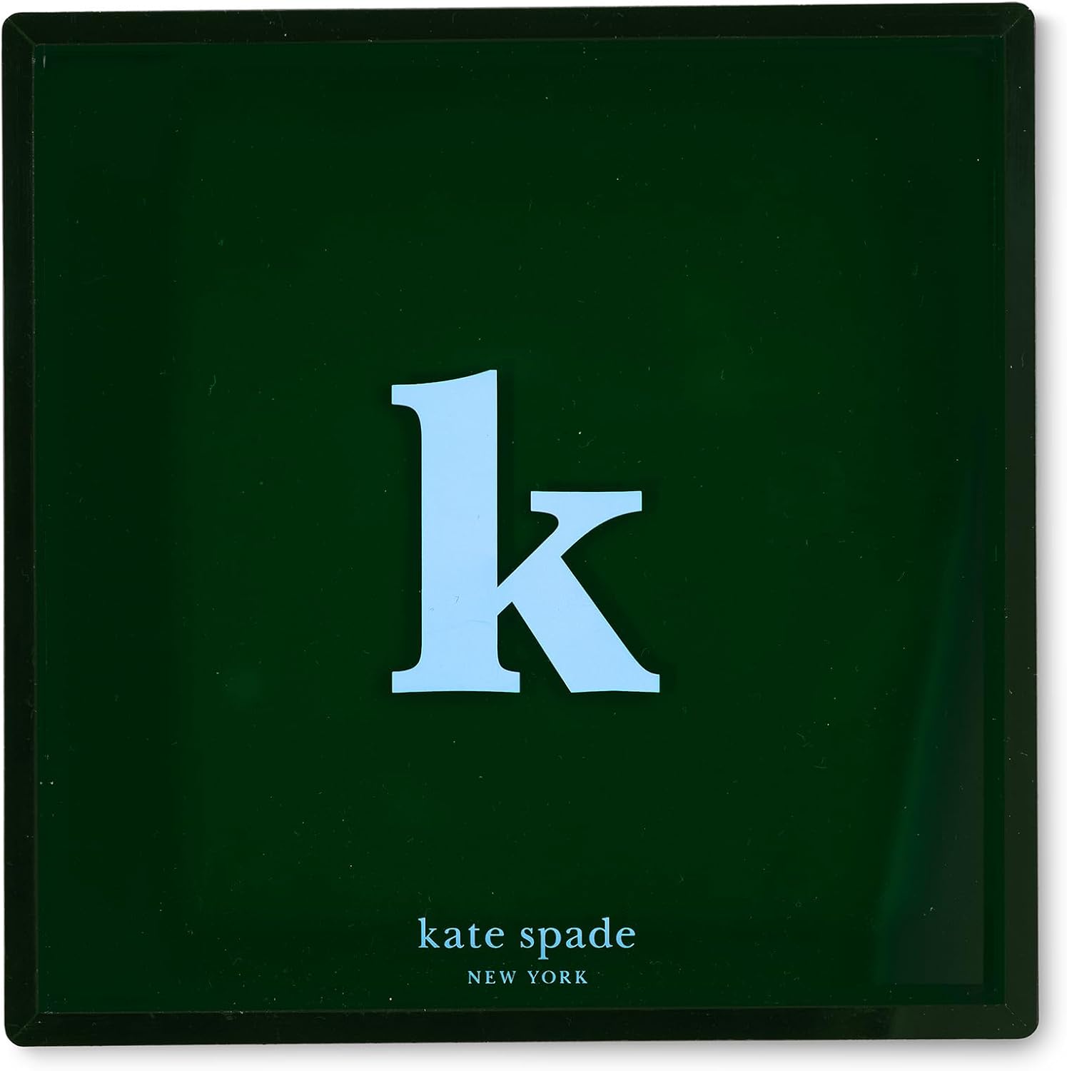 Kate Spade New York Personalized Initial Acrylic Vanity Tray - Just Mine (K) Decorative Organizer for Jewelry & Keys