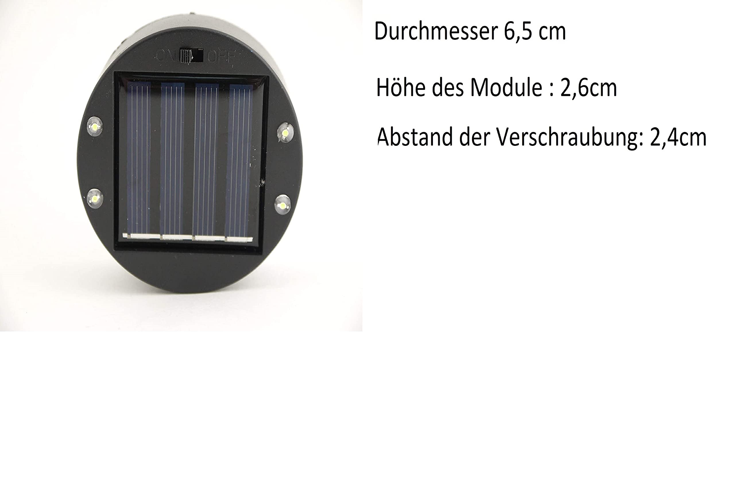 Solarmodul-Solarpanel mit LED Leuchtmitteln für DAPO Solar-Kugel-Leuchte OLA 4000K Ersatzsolareinheit