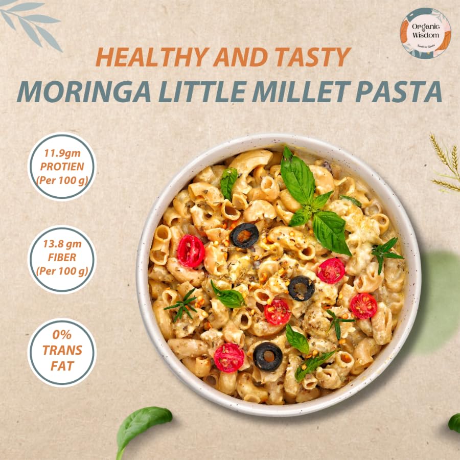 Image of Organic Wisdom Millet Pasta Combo | Pack of 4 | Multi Millet, Moringa, Beetroot Ragi & Quinoa Jowar | 180g Each | No Maida, No MSG | High Protein & Fiber