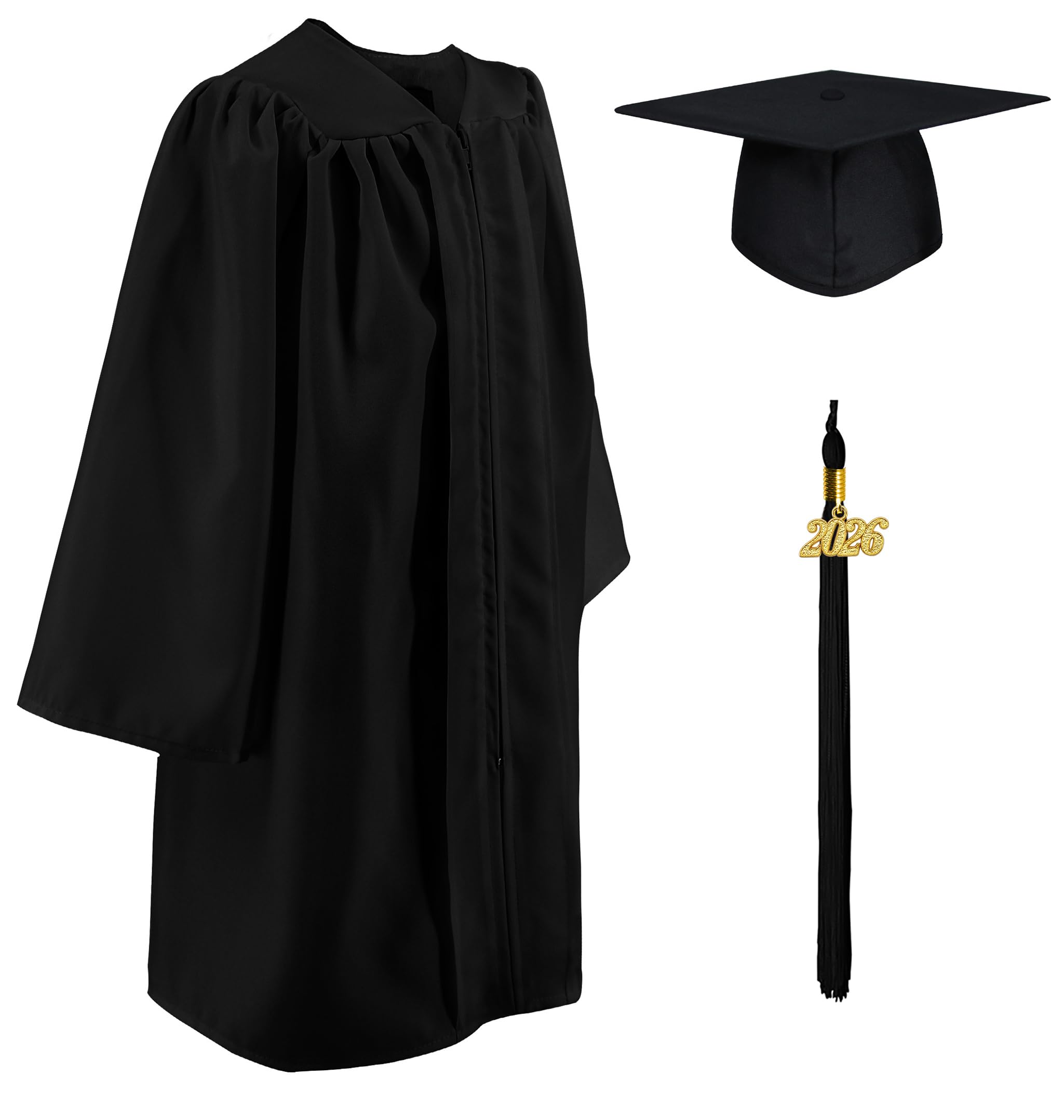 Photo 1 of GraduatePro Kindergarten Graduation Cap and Gown Class of 2026 Tassel Set for Preschool Kids Ceremony Party Gift Black 30