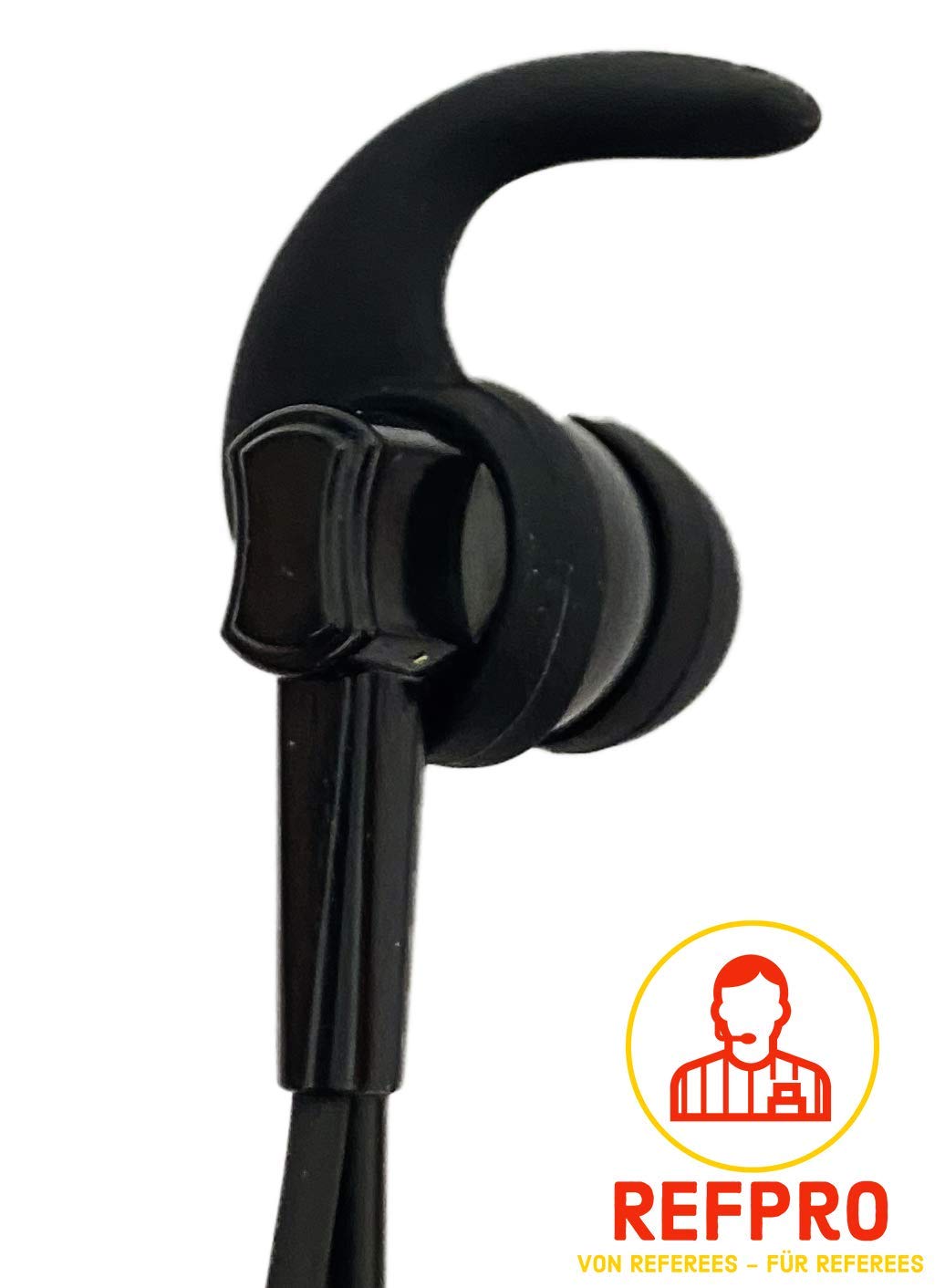 Écouteurs intra-auriculaires pour arbitre avec microphone - Tailles réglables - Grand confort - Qualité audio parfaite - Résistant - Ajustement individuel possible