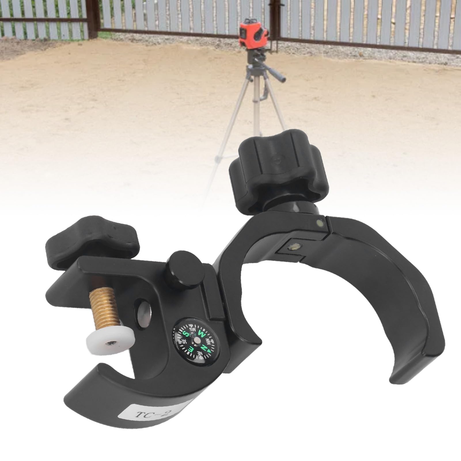 Soporte colector con brújula GPS RTK Soporte Universal portátil Ajustable para Soporte de Poste para iHand30, Accesorios industriales, Material de Aluminio anodizado Duradero con