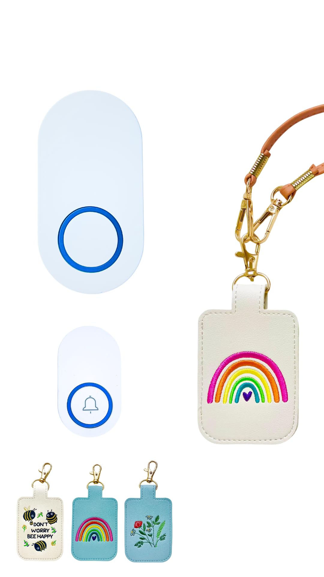 Sonnette de salle de classe arc-en-ciel AC avec cordon de serrage durable - 8