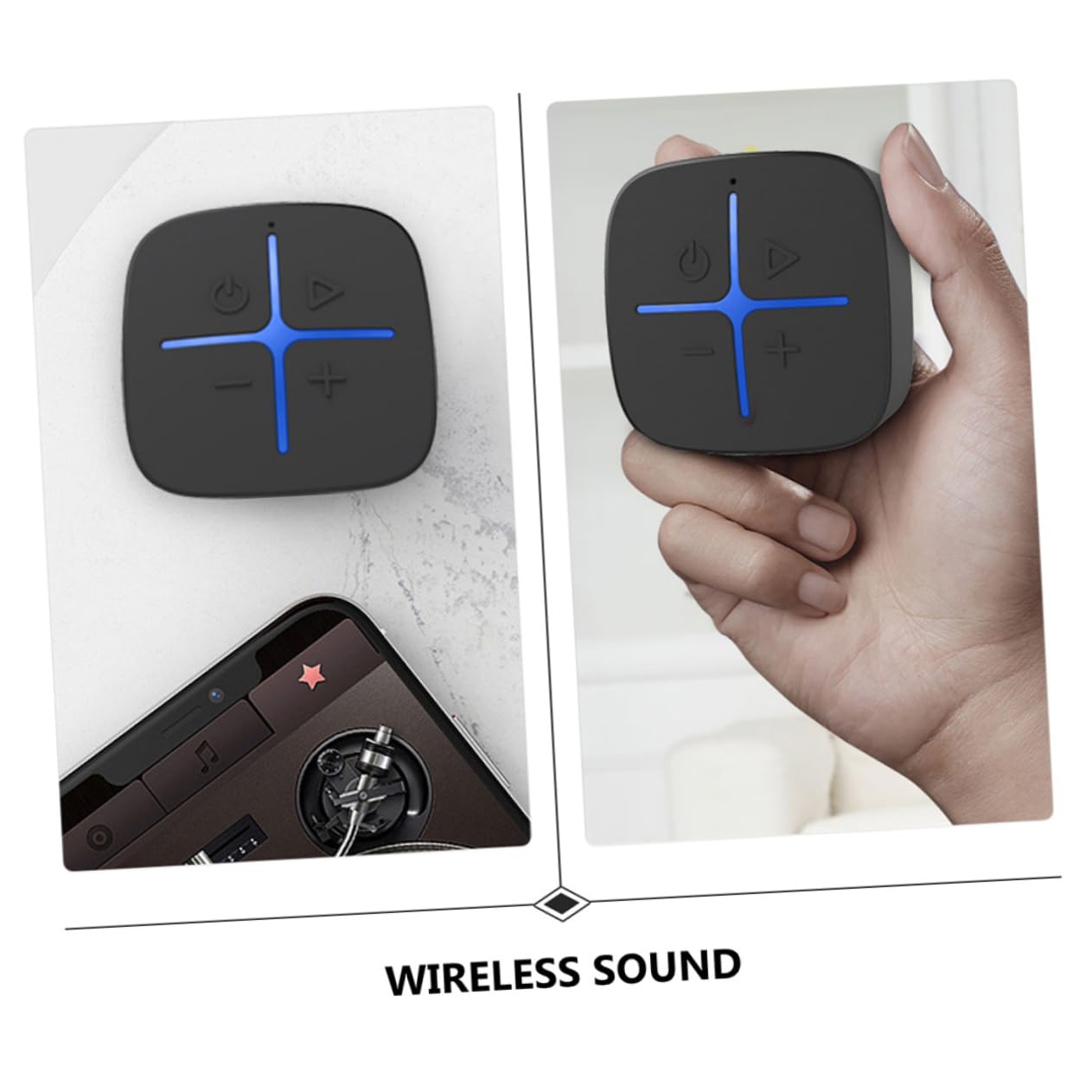 Veemoon Kabelloser Lautsprecher Kleiner Soundbox mit Saugnapf Design 5w aus Kunststoff Tragbarer Funklautsprecher für Badezimmer und Dusche
