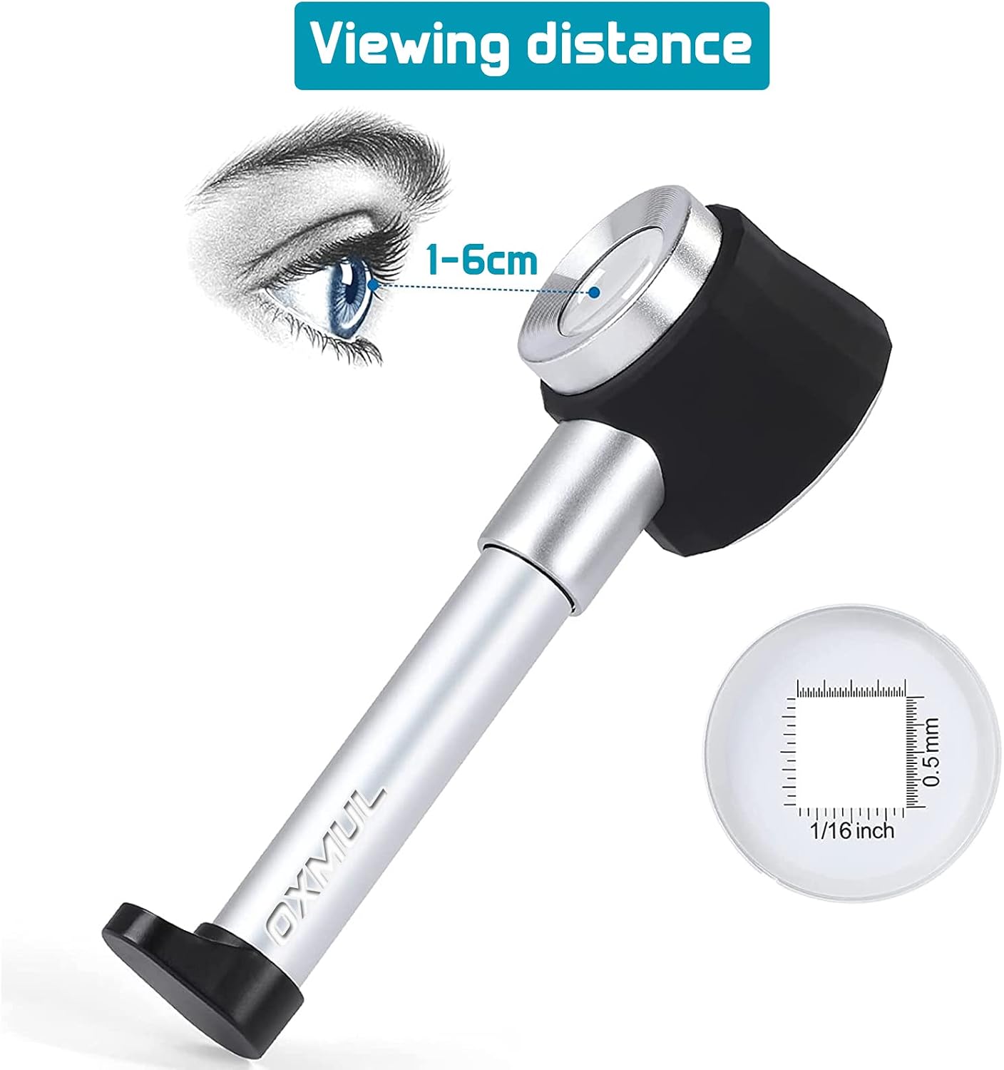Tесh Dеаlѕ 🔥 OXMUL Jewelers Loupe Magnifier 3 LED, High Magnification, Jewelers Magnifying Glass with Light, Full Metal, Handled Jewelry Loupe Magnifier, for Coin Gems Jewelry Crafts Map Stamps Hobbies Photos