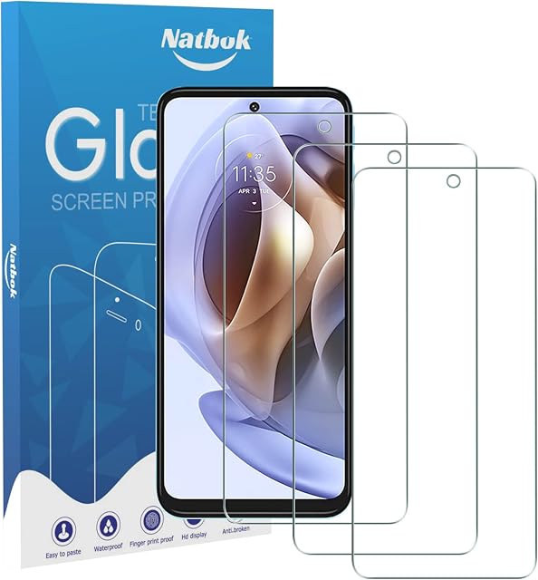 Natbok [3 Pack Compatible with Motorola Moto G31/G41/G71 5G Screen Protector, Anti-scratching,Ultra-Clear, 9H Hardness,Case Friendly,Tempered Glass Protective Film for Moto G31