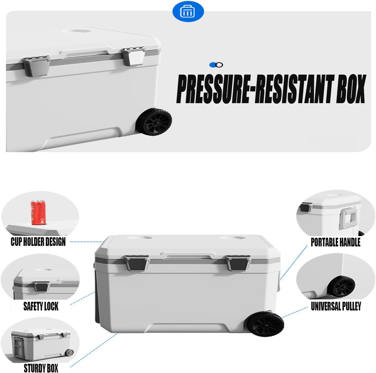 Car Camping Coolers for Benz GLA 2015-2020, Waterproof Portable Cooler, Leak Proof Picnic Insulated Bag, Ultra-Light Premium Ice Chest Box,A-Green-45L