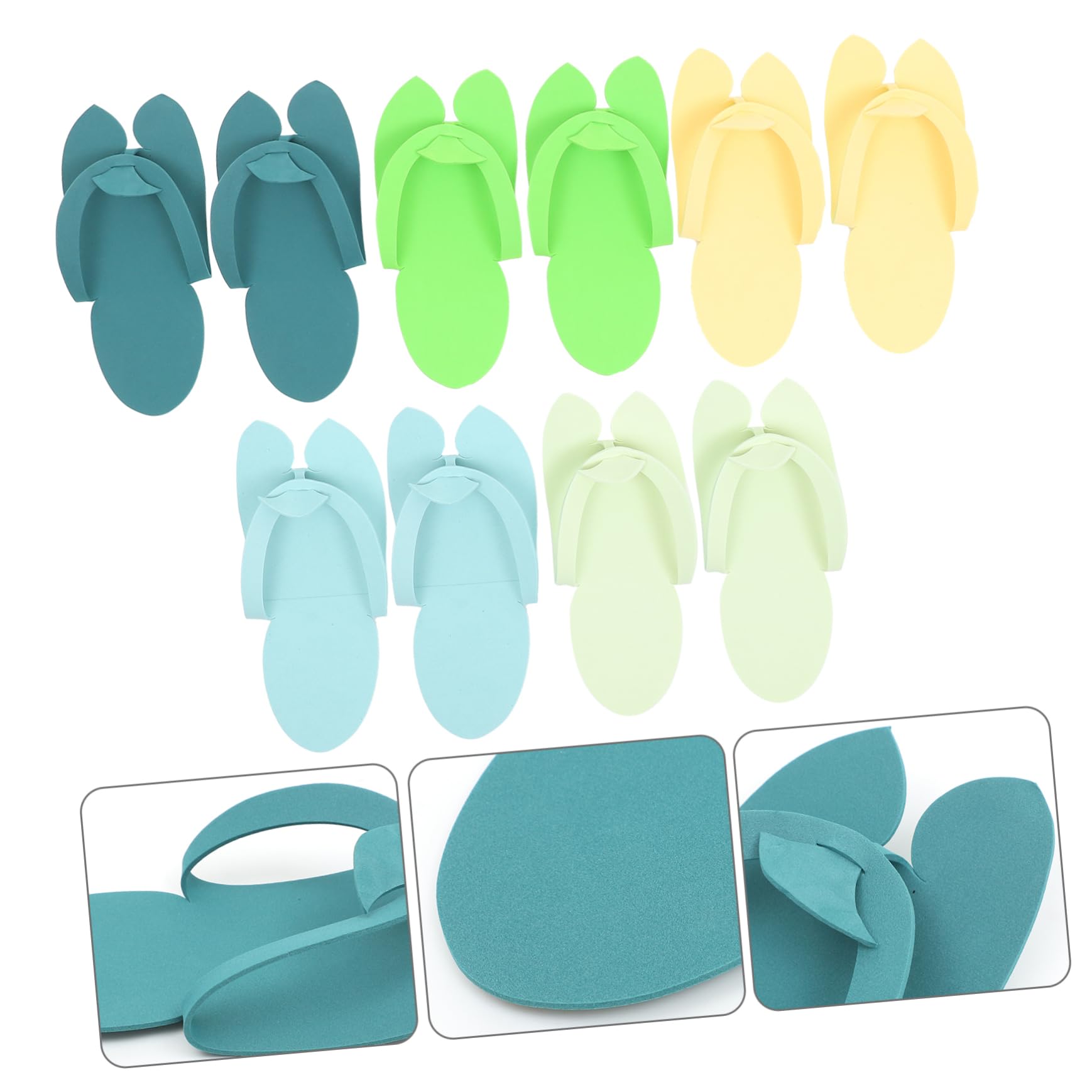 Didiseaon 12 Pairs Foam Slippers Outdoors Pillow Slippers Sandal Cute Slippers Waterproof Sliders Men Slippers Foot Bath Shoes Pool Sea Halloween Slippers Ladies Linen Slippers Flop Eva