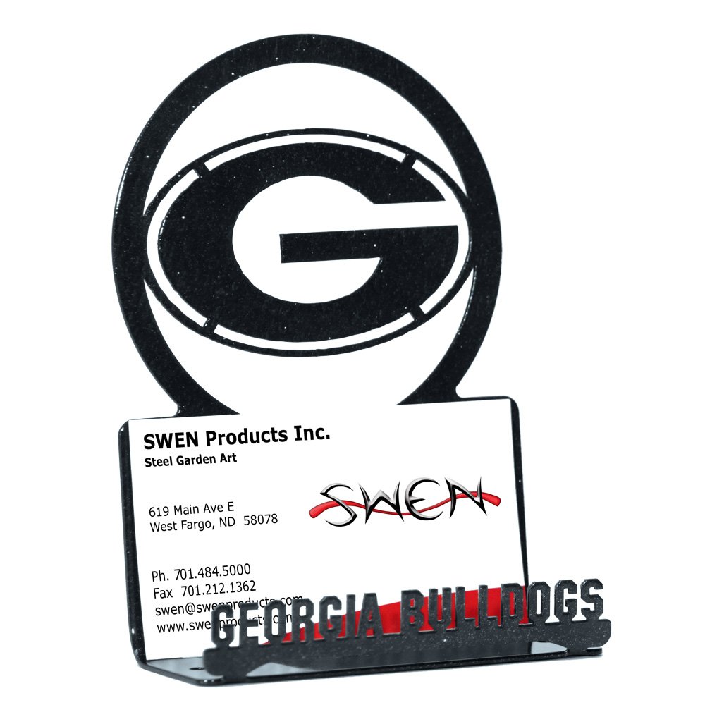 SWEN Products Georgia Bulldogs Steel Business Card Holder