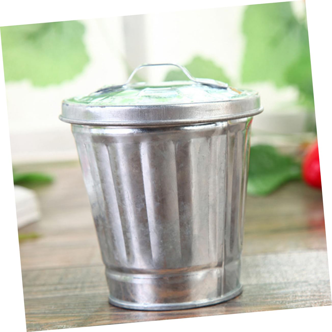 Ipetboom 4pcs Mini Desktop Garbage Bins Multi Functional Iron Rubbish Containers for Office Dorm Home Storage Compact Trash Cans for Desk Organization and Sundries