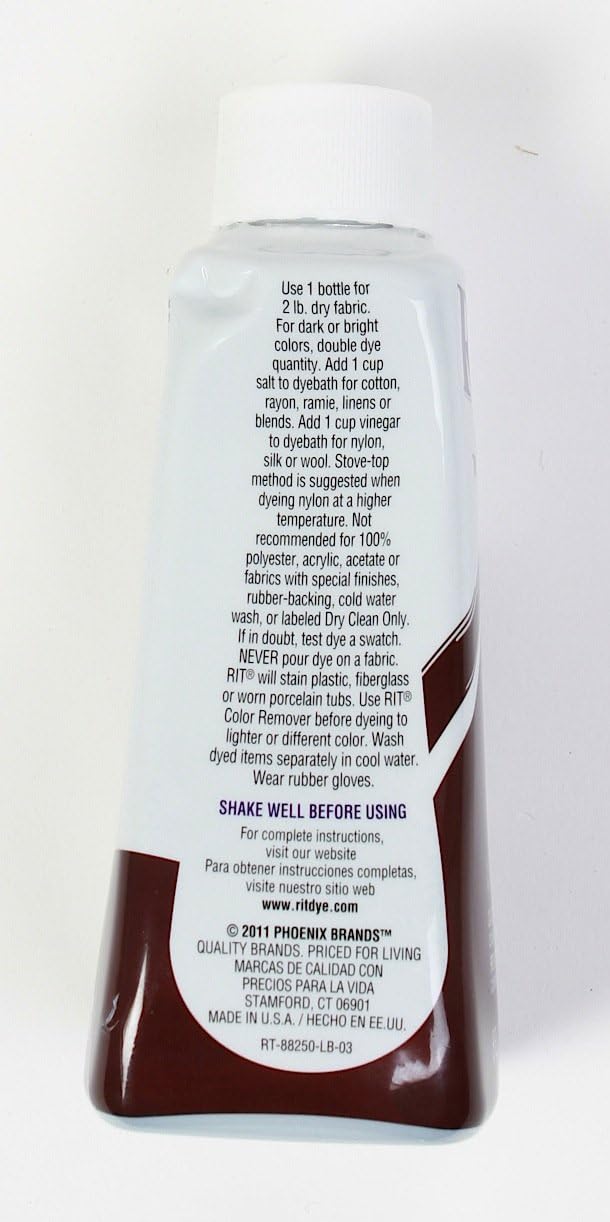 Rit Dye Liquid Dye, 8 fl oz, Dark Brown, 3-Pack