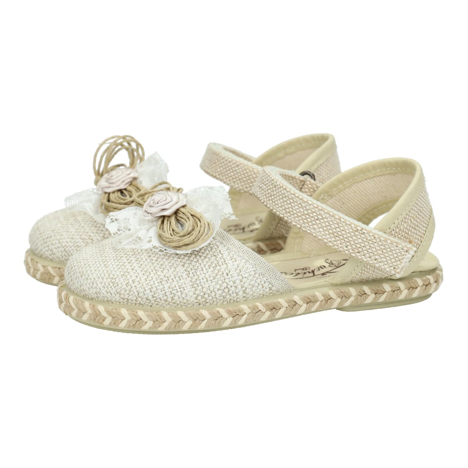 9910-31 Alpargatas para niñas, esparteñas Planas para niñas, Alpargatas para Verano, Hechas en España NIÑA Sandalias