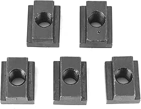 T Nut Rail, T Slot Nuts, 5 Pieces Black Oxide Finish T Slot Nuts, M8/10 Thread Fit in T Grooves in Machine Tool Tables, 45 Carbon Steel Black Oxide Finish