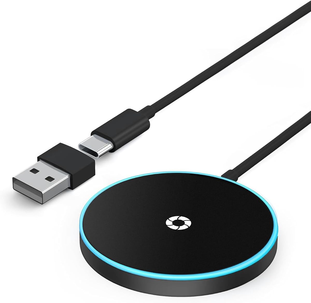 for MagSafe Charger, Magnetic Wireless Charging Pad for iPhone 17/17 Pro/17 Pro Max/Air/16 15 14 13 12 Pro Max Plus mini & AirPods 2 3 Pro, Strong Magnet, USB-C/A Ports(Black V2)
