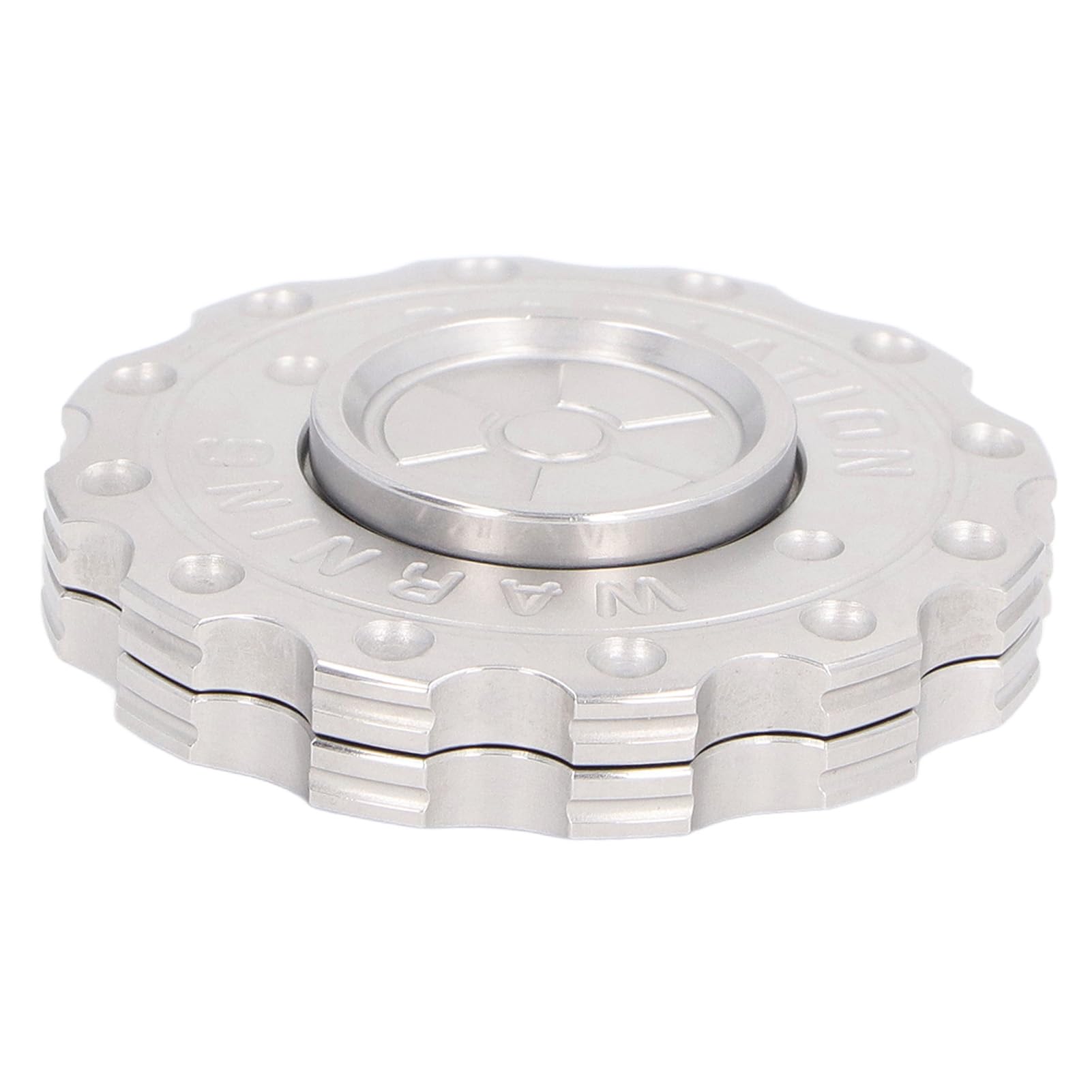 ANGGREK Gear Pusher Toy Reduce Stress Handmade Craftsmanship Stainless Steel 2 Way Play Gear Pusher for Kids Home (Silver)