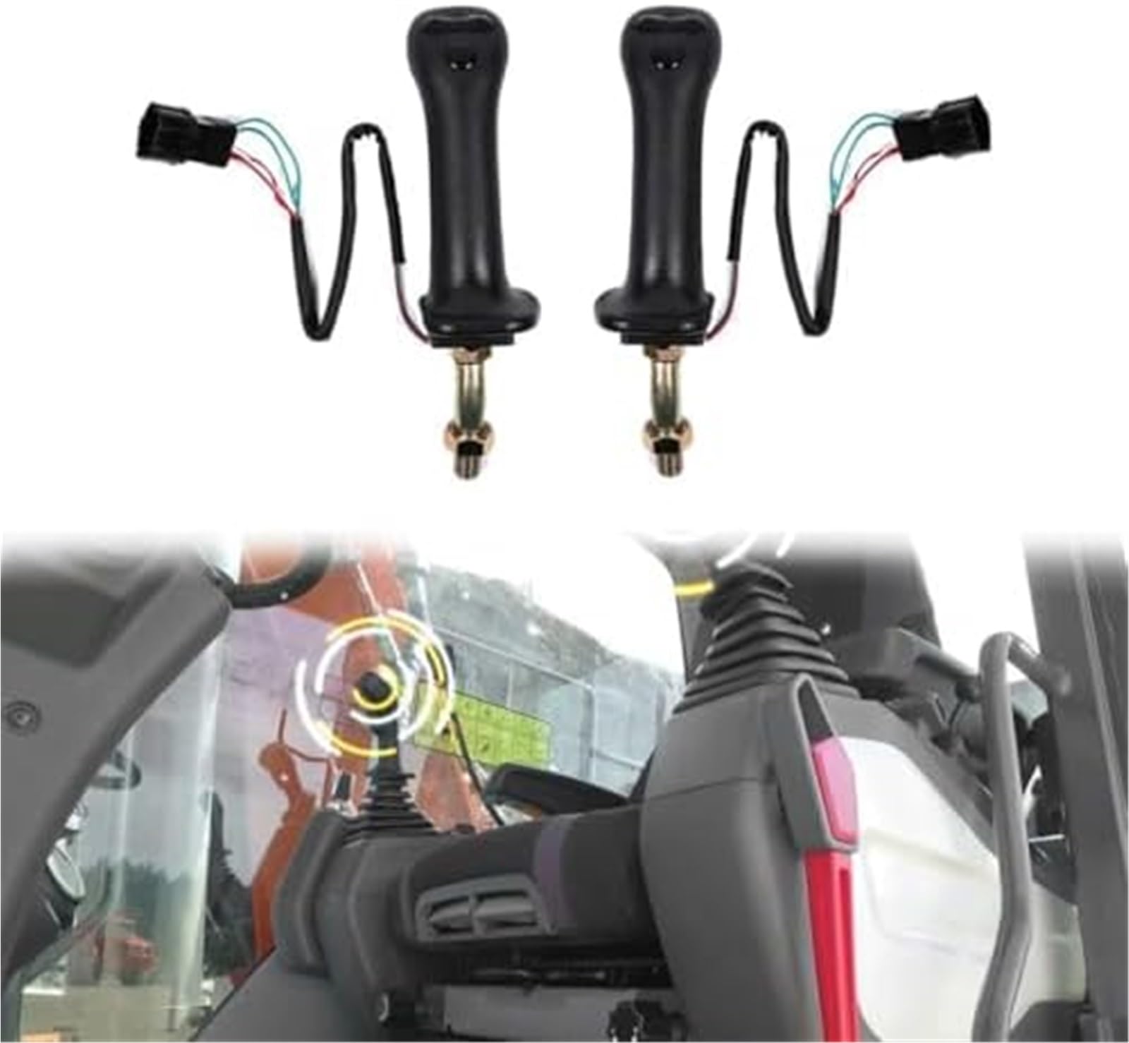 Części samochodowe 3 przyciski koparki joystick zespół uchwyt koła zębate, dla DAEWOO, Doosan DH DX150 215 225 300 370-9C prawy Dźwignia sterowania koparką