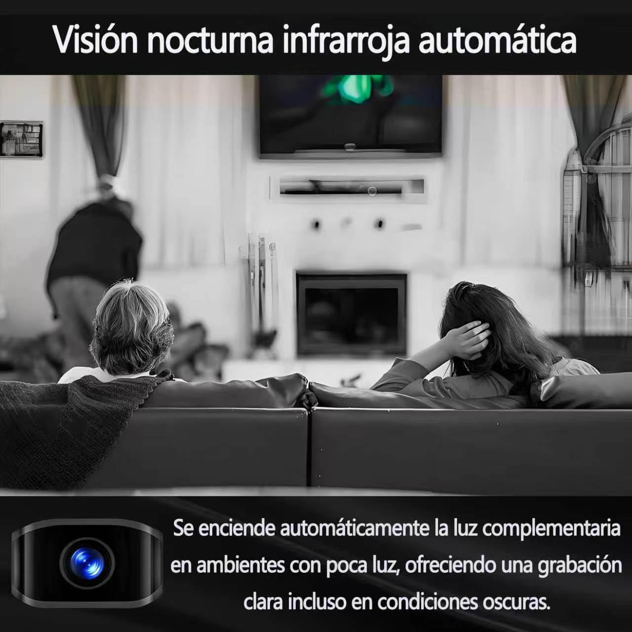 Mini Cámara de Vigilancia HD, Cámara Espía, Cámara de Seguridad, con Función de Detección de Movimiento, apta para la Vigilancia de Seguridad en Hogar, Mascotas, Oficina y Almacén, Sin Función WiFi