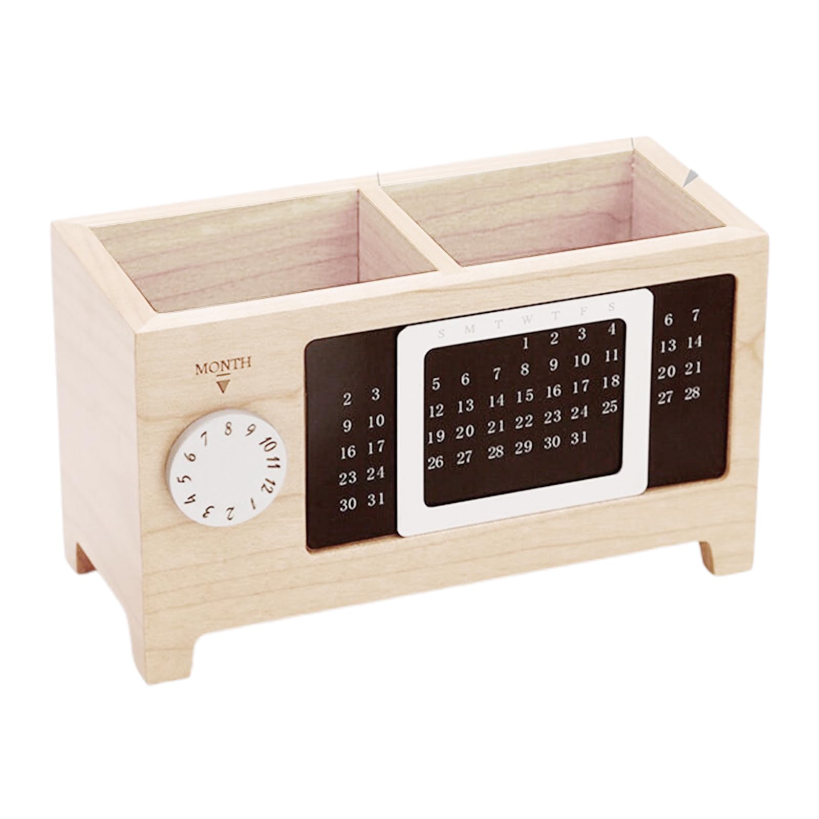 Organisateur en bois pour crayons et papeterie de bureau à la maison