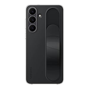SAMSUNG Galaxy S25 FE Standing Grip Phone Case, Protective Cover with Stand, Hands Free, Secure Grip, Soft, Comfortable Design, US Version, Black