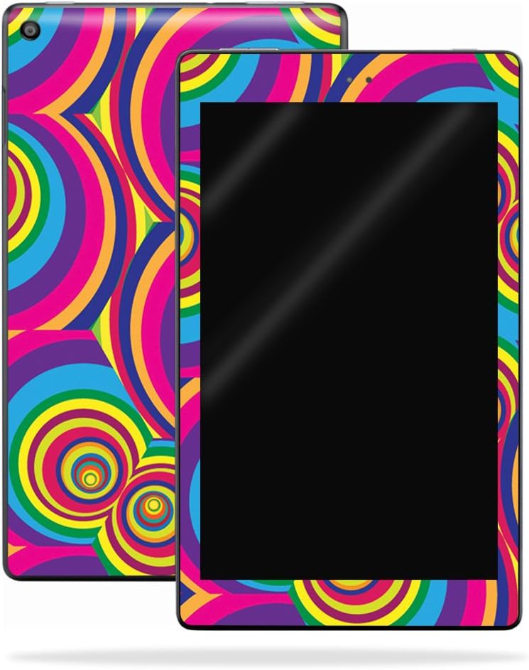 MightySkins Skin Compatible with Amazon Kindle Fire HD 8 (2017) - Color Swirls | Protective, Durable, and Unique Vinyl Decal wrap Cover | Easy to Apply, Remove, and Change Styles | Made in The USA