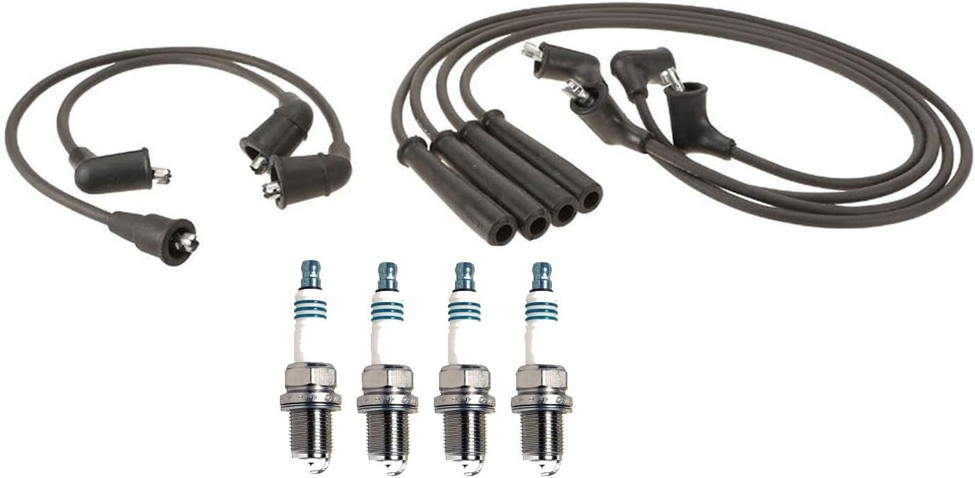 Juego de cables 0.276 in y 4 iridio Power Bujía 0.044 Kit para Mazda B2600 2.6 L4