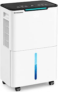 40 Pints Dehumidifiers for Basements,3500 Sq.Ft Home Dehumidifier | With Two Drainage Methods Auto Defrost,Restart & Timer Overheat Protection Energy-Saving Low-Noise for Bathroom Bedroom