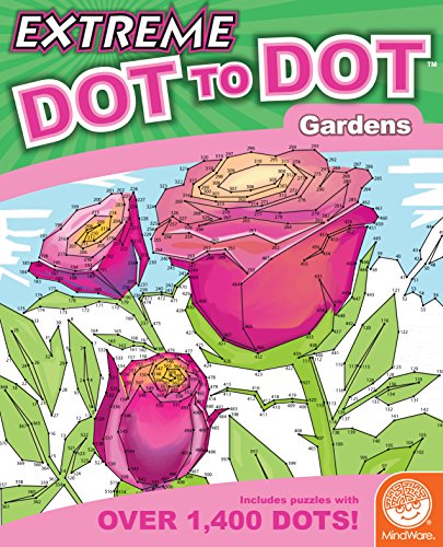 MindWare Extreme Dot to Dot Coloring: Gardens