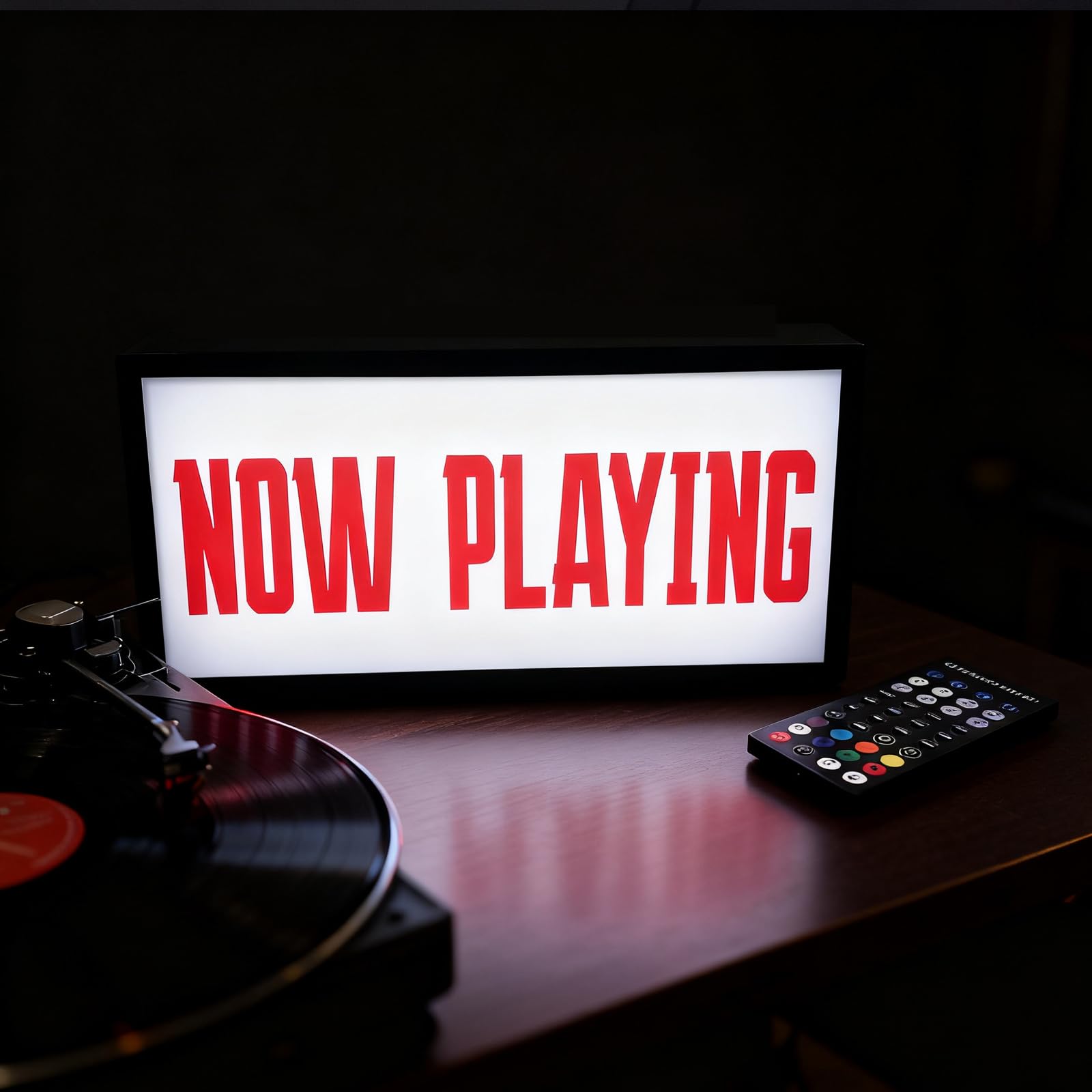 NOW PLAYING Light Box LED Neon Sign USB Powered Multiple Lighting Modes YouTube Podcast Live Streaming Room Music Studio Home Decoration for Music Lovers Gift for Friend(11.8 * 5.9 * 1.97in) — image 1