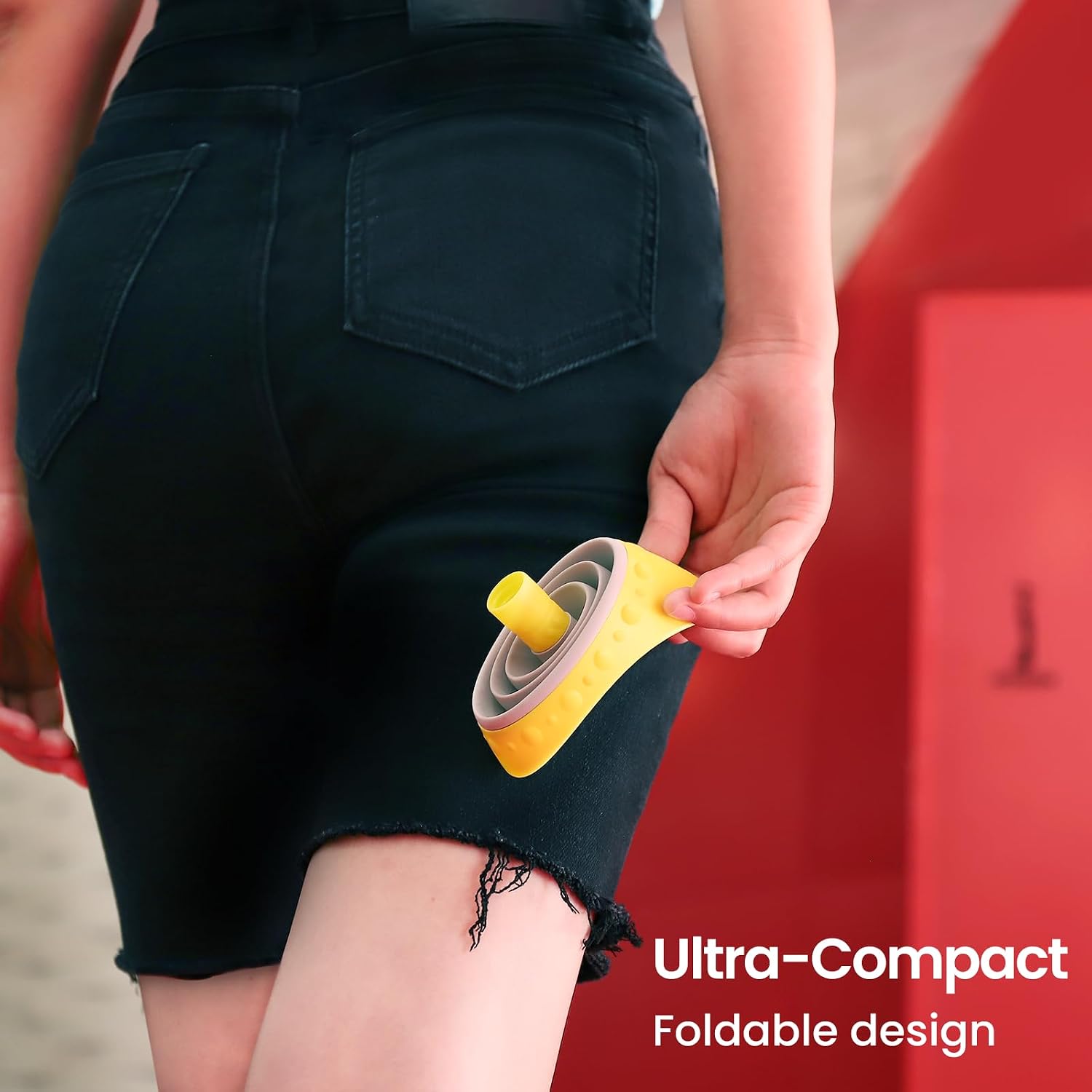 TRIPTIPS Pee Conch Foldable Female Urinal Device Portable Urinal for Women Pee Funnel for Women Travel, She Pee Cup for Women Stand to Pee Womens Urinal Funnel with Tube Case image 2