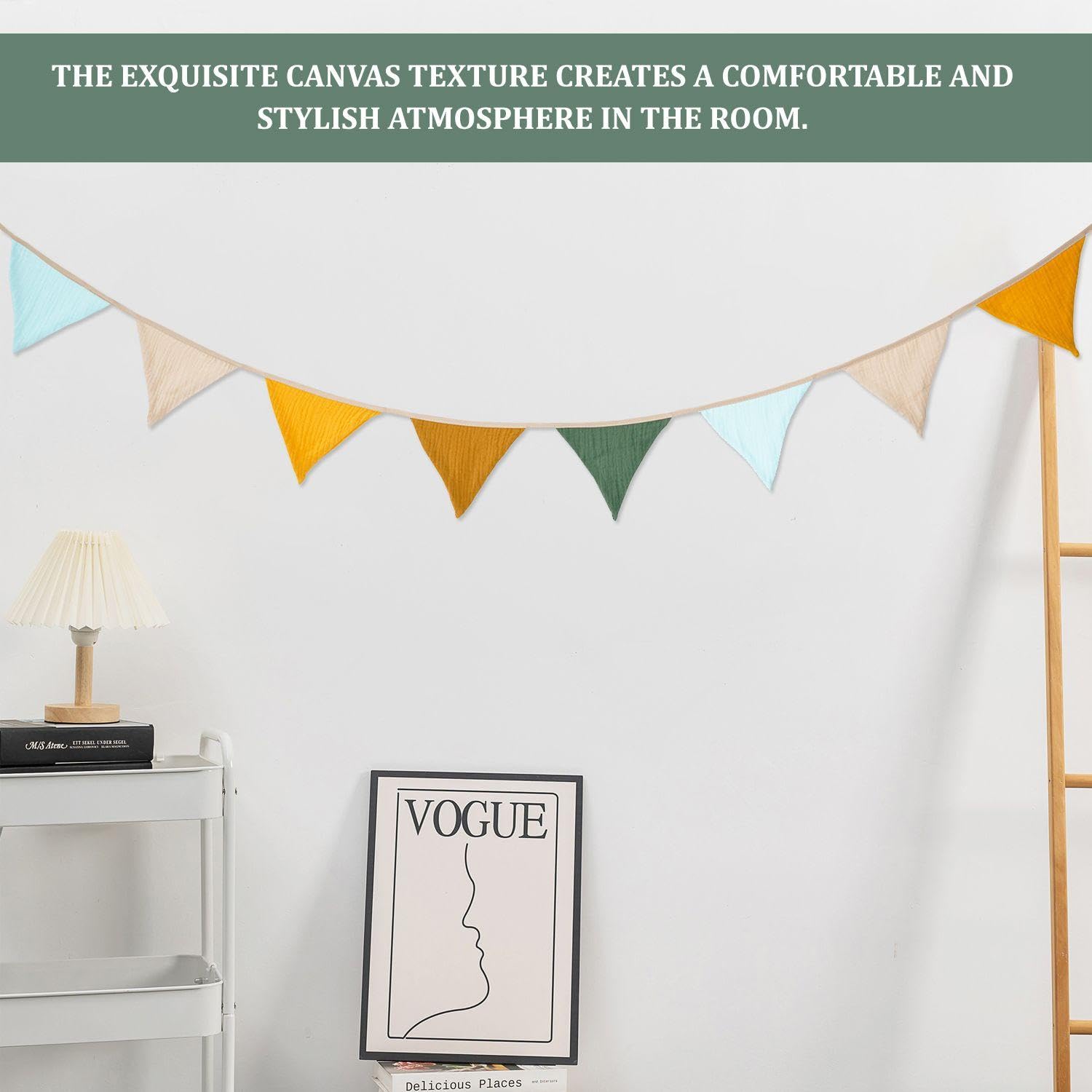 EOWVISN 1 Piece Pennant Pull Flag, Decorative Pull Flag, Children'S Room Bunting, Wall Decoration, Home Decoration Supplies - Image 4