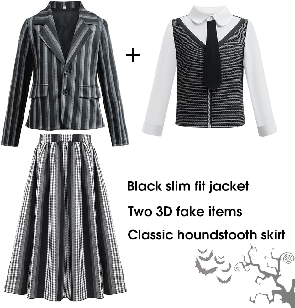 Girl 3 Piece Anime Costume Set Blazer Shirt Skirt for Cosplay Role Play Theme Party Daily Wear - Image 3