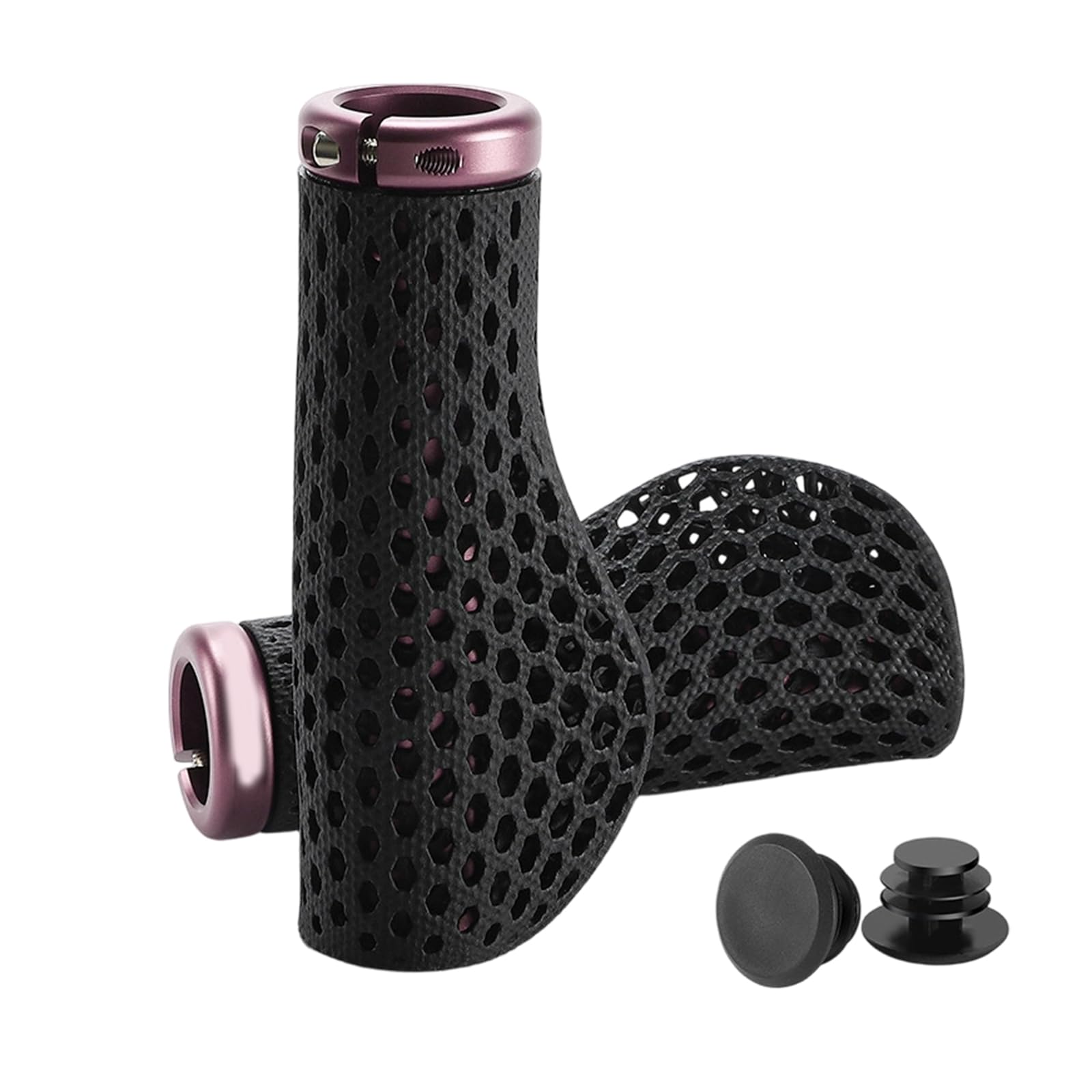 1 par de fundas de manillar de absorción de golpes, cómodas empuñaduras de ciclismo con tapones finales para bicicletas de carretera, cómodas empuñaduras de ciclismo