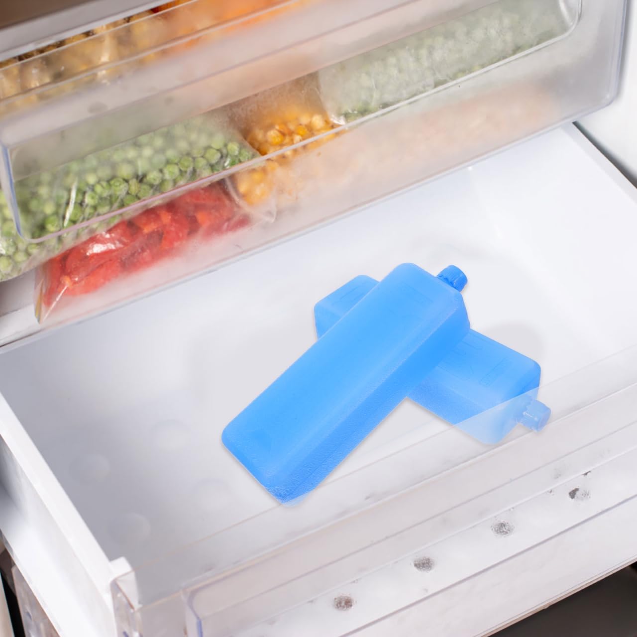 UPKOCH 4Pcs Reusable Ice Boxes for Cooler, PE Freezer Containers image 5