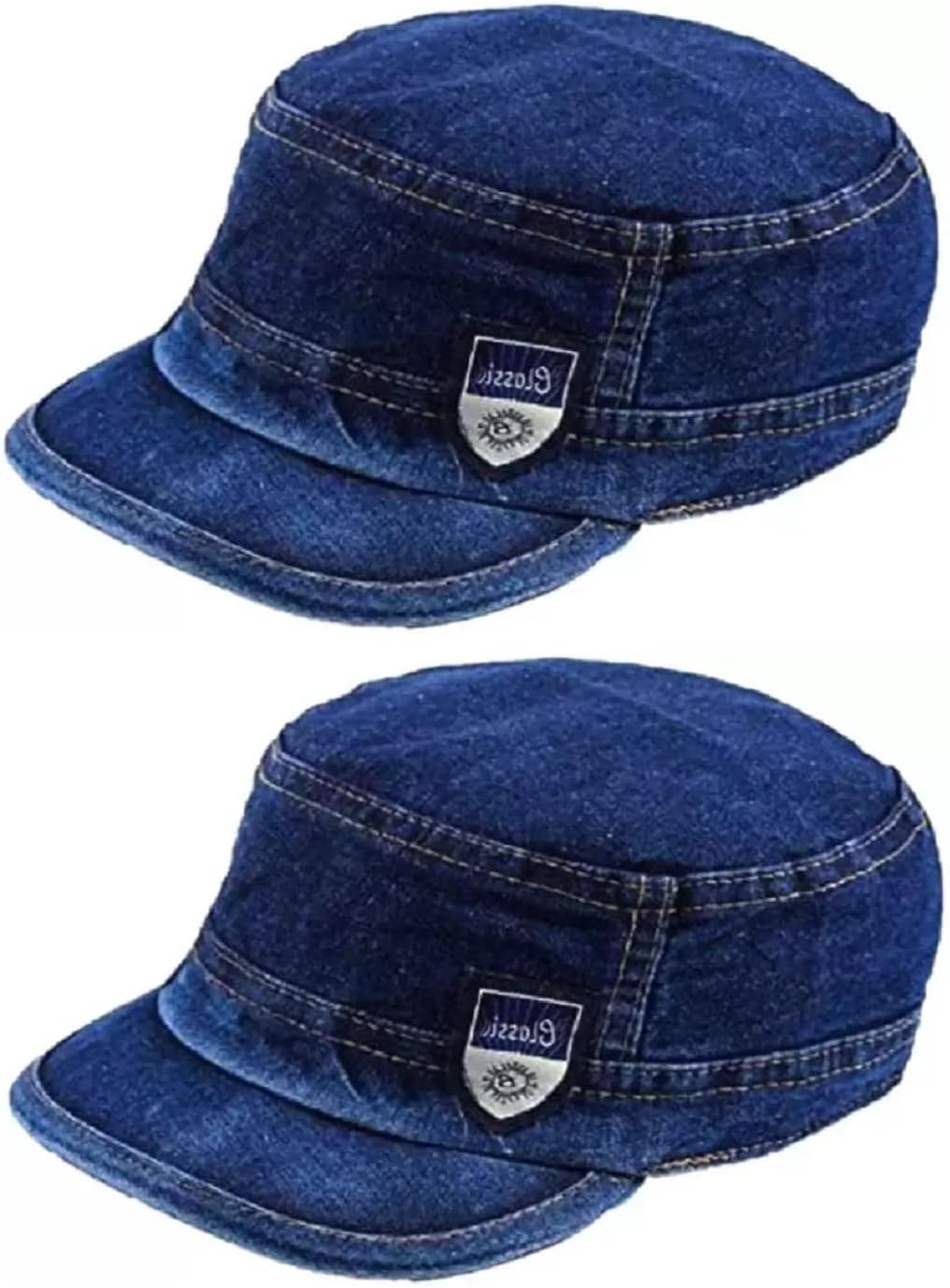 Classic Denim Baseball Cap, Unisex, Adjustable Buckle, Blue