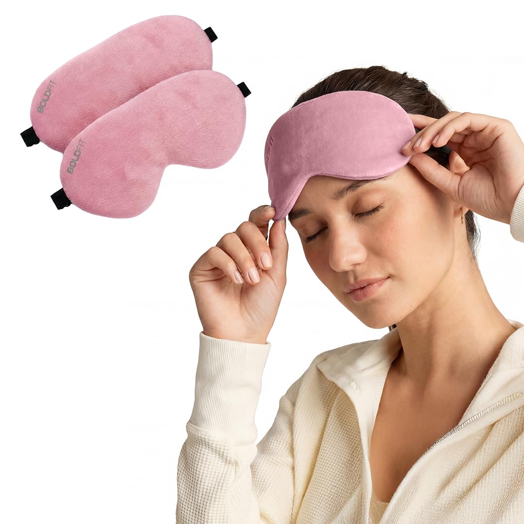 Boldfit Eye Mask for Sleeping with Adjustable Strap Super Soft Sleeping Mask Blind Fold for Comfortable Sleep Travelling Sleep Mask Pad for Girls Sleeping Eye Mask Blind Folds for Sleeping - Black — Amazon image 10