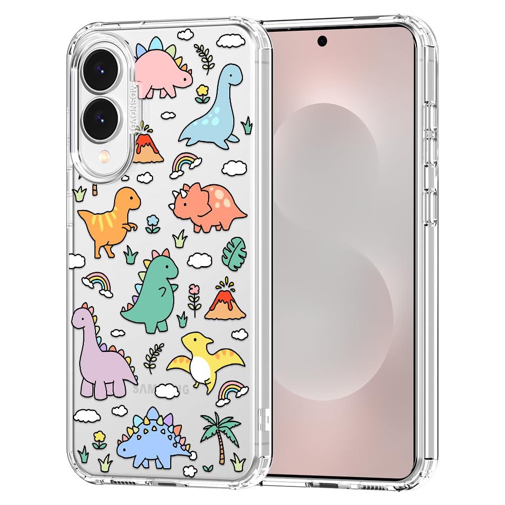 MOSNOVO Case for Samsung Galaxy S25 Edge, [Buffertech 6.6ft Military-Grade Drop Protection] [Anti Peel Off Tech] Clear TPU Bumper Phone Case Cover