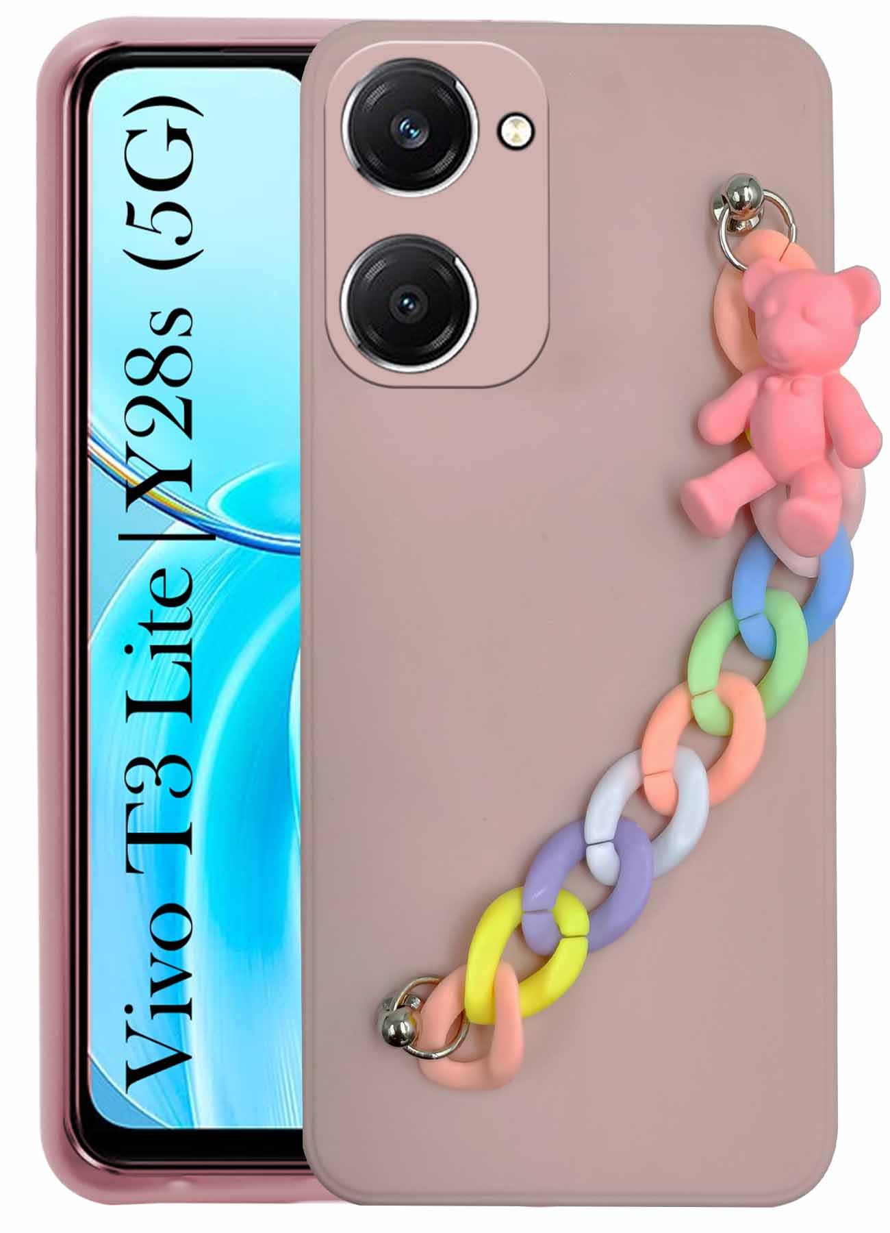 Jkobi Back Cover for Vivo T3 Lite 5G | Vivo Y28s 5G Girls Case with Bracelet (Wrist Hanging Chain | Teddy Toy Cartoon) (B0DDQ6WMSQ) Amazon Price History, Amazon Price Tracker