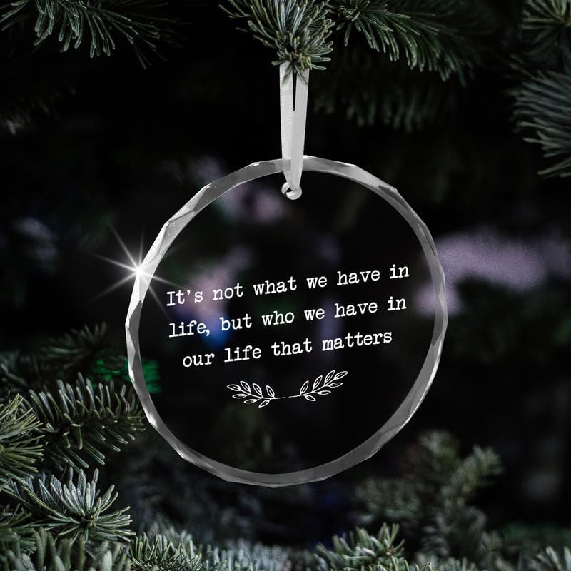 Christmas Ornament Gifts for Women Men - Glass Christmas Ornaments 2025 for Tree Decorations - Family Ornaments for Mom Dad Grandma Grandpa, Gifts for Sister Brother Friend Husband Wife - Image 7