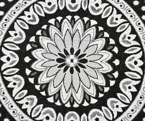 Image of Chenille /Cotton Carpet 5x7 Feet | Soft Velvet Rug for Living Room, Hall & Bedroom | Floor Carpet for Home | Designer Dari for Floor 150x210 cm | Non-Slip & Durable Kalin (Black)