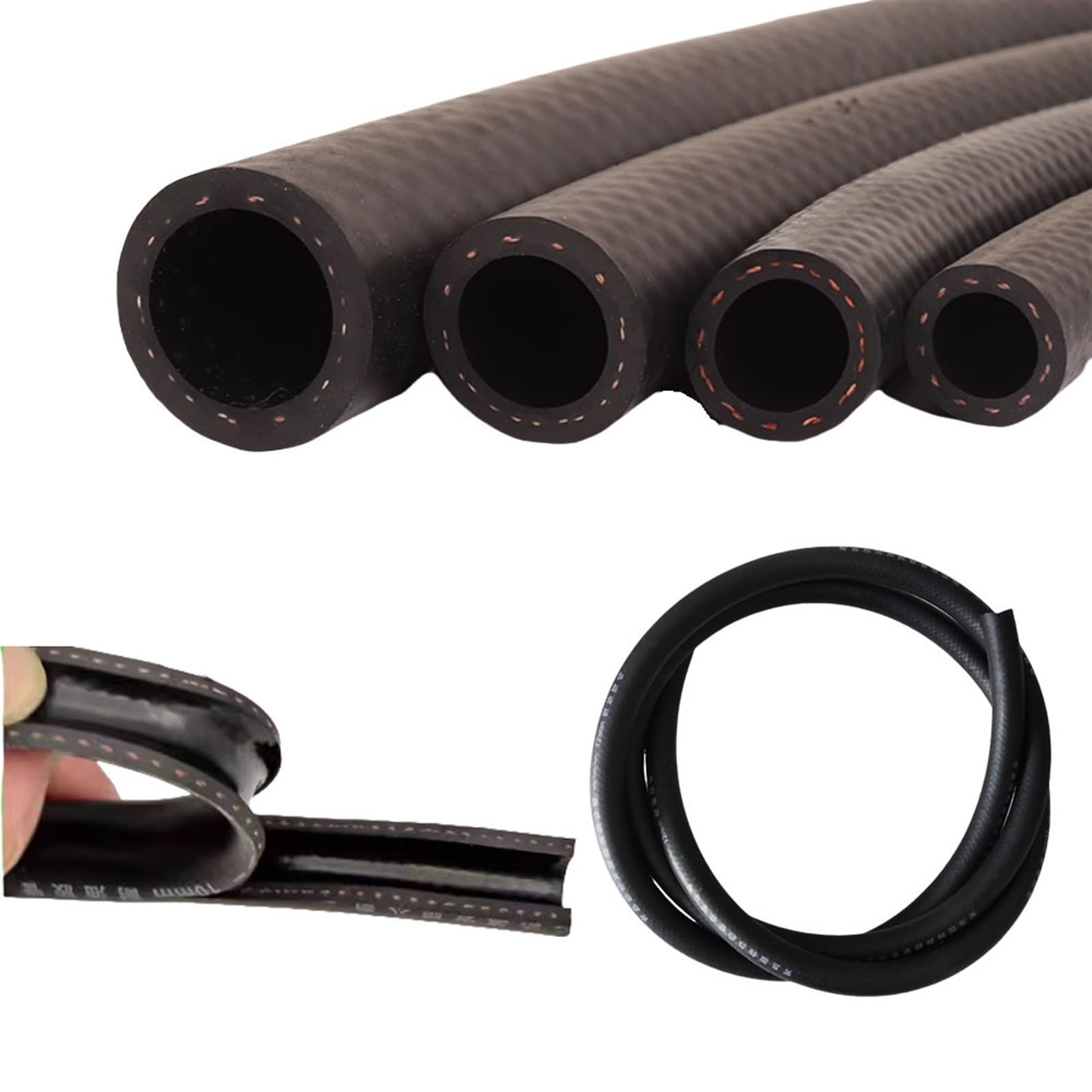 Tubo flessibile in gomma NBR flessibile for carburante, for auto, for benzina, diesel, olio, diametro 4, 5, 6, 8, 10, 12, 13, 14, 16, 19, 22, 25 mm per auto, camion, trattori e piccoli motori(19mm,10M