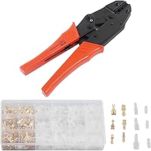 Alicate de crimpagem de catraca Kit de ferramentas de crimpagem de fio de catraca para conectores elétricos isolados com terminais de fio 300PCS conectores de crimpagem para 0,5-10mm²