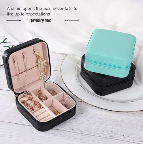 Yihao Travel Jewelry Box, Jewelry Storage Bag, Mini Retro Small Jewelry Box For Earrings, Necklaces, Jewelry Boxes,Black #TOP2