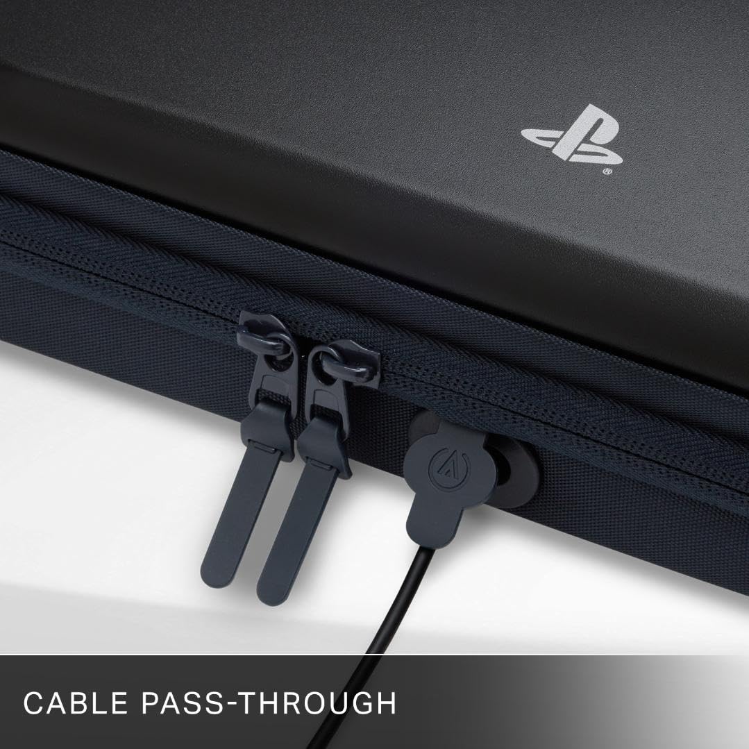 PowerA Boîtier de Protection pour PlayStation Portal - Noir, sous Licence Officielle, Rangement Durable, Passage de câble de Chargement, Protection d'écran, étui pour Lecture à Distance