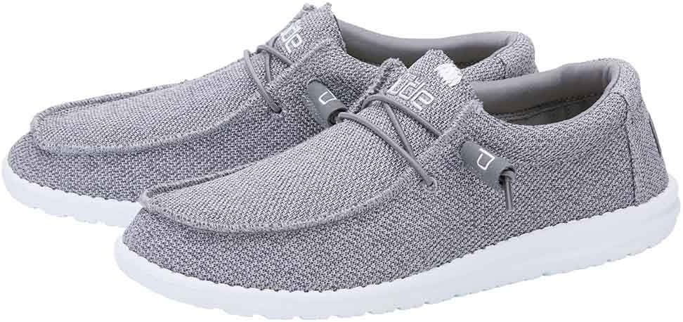 Hey Dude Mens Wally Sox 10 Grey White